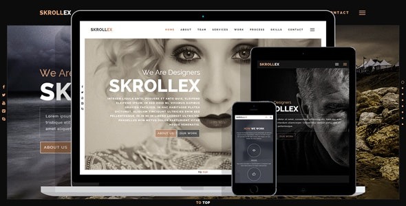 Skrollex v.1.8.0 Creative One Page Parallax - 创意单页视差滚动WordPress主题