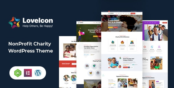 LoveIcon – Nonprofit Charity Elementor Template Kit | 非营利慈善机构Elementor模板套件