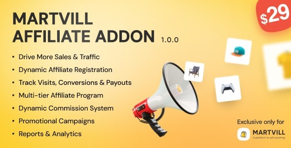 Martvill Affiliate Add-on v1.0 - WordPress联盟营销插件
