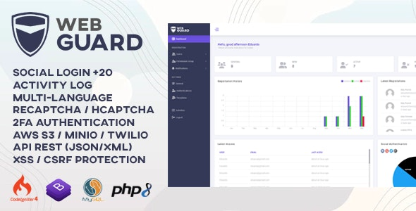 WebGuard (v1.4.0) 高级PHP登录与用户管理系统