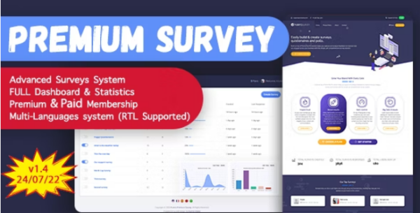 Puerto Premium Survey Builder SAAS v1.5 - 高级在线调查问卷构建工具
