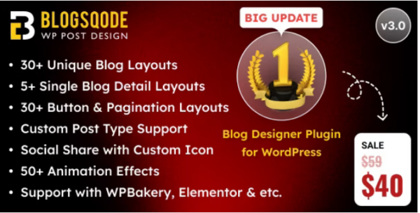 Blogsqode (v3.0.0) WordPress博客设计主题