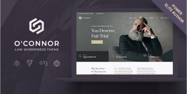 Oconnor (v1.6.8) 法律、律师和律师事务所WordPress主题