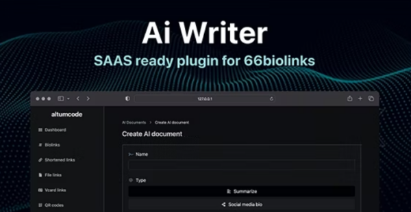 AI (v7.0.0) 写作助手、图像生成器、语音转文本 66biolinks插件 - 智能内容创作工具