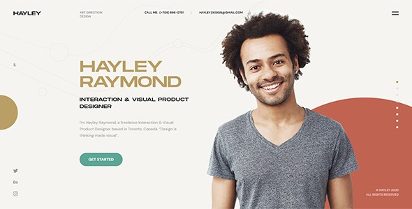 Hayley v1.1 Personal CV/Resume WordPress Theme - 个人简历WordPress主题