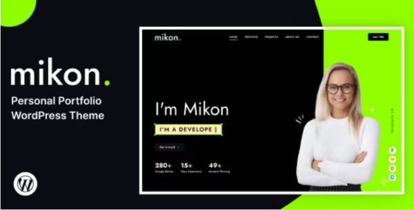 Mikon v1.0 Personal Portfolio WordPress Theme - 个人作品集WordPress主题