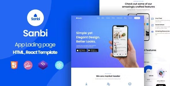 Sanbi (v1.0) 应用落地页WordPress主题 - 专为应用推广设计的响应式模板