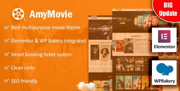 AmyMovie (v4.3.0) 电影和影院 WordPress主题