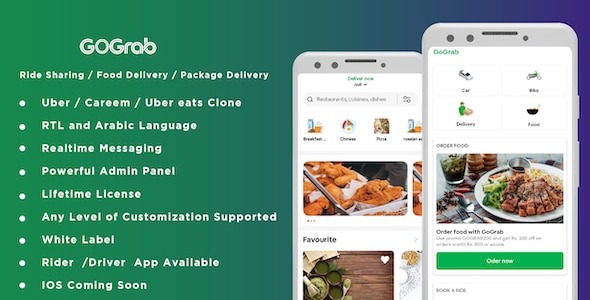 Careem Clone (2023年4月5日) 多合一多功能应用解决方案(出租车、食品和包裹配送)