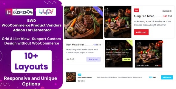 BWD WooCommerce Product Vendors Addon For Elementor v1.0 - 为Elementor设计的WooCommerce产品供应商扩展插件
