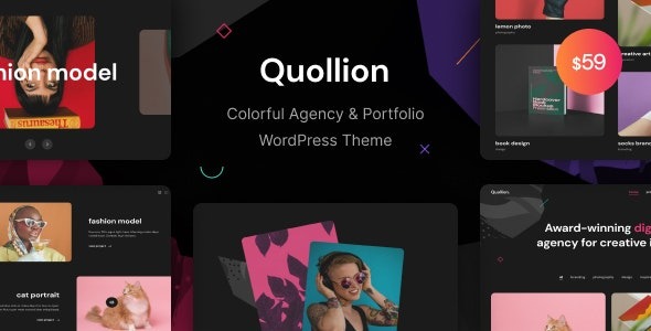 Quollion (v1.0.2) 多彩机构与作品集WordPress主题