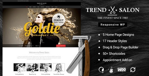Trend Salon WordPress Theme v2.8 - 美发沙龙与理发店专业主题