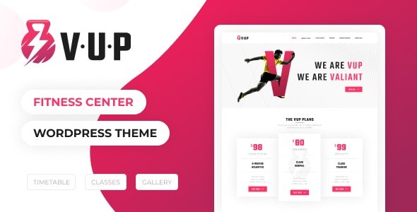 VUP v1.3 Fitness Center WordPress Theme - 专业健身中心WordPress主题