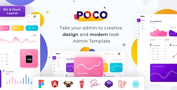 Poco响应式后台管理模板 - Bootstrap 5 HTML, React, Angular 16 Figma & Laravel 10 仪表盘主题