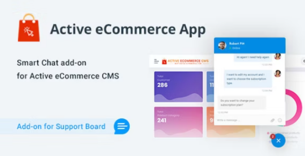 Active eCommerce Chat & Support App for Support Board v1.0.1 - 电子商务实时聊天与支持应用插件