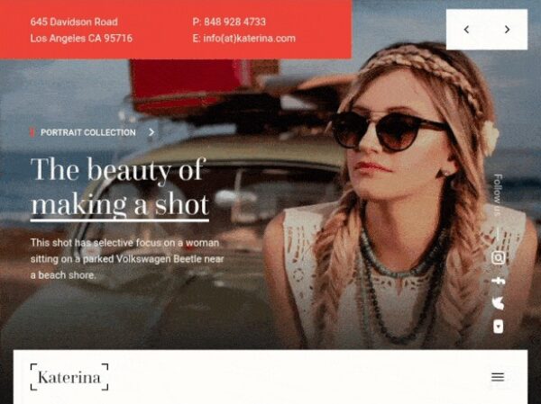 Katerina v1.0.4 摄影与作品集WordPress主题 - 专业摄影师展示平台