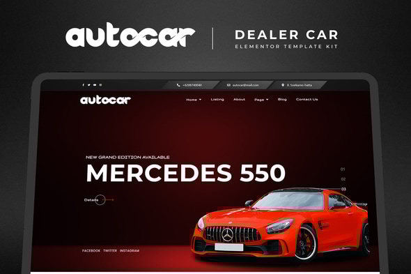 Autocar – 汽车经销商Elementor模板套件下载