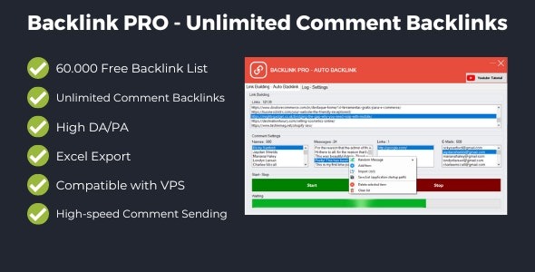 Backlink PRO v1.0 Unlimited Comment Backlinks - 专业无限评论外链生成工具