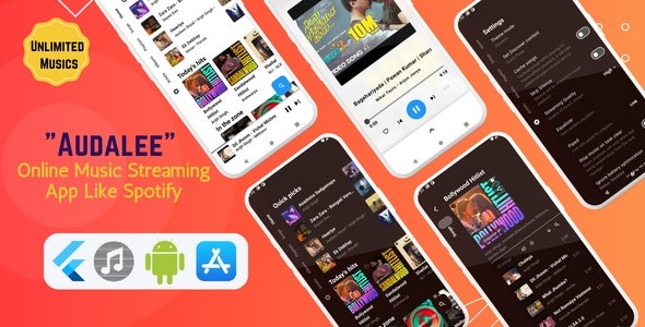 Audalee v1.5 无限音乐流媒体应用 | Flutter & Getx | Android & iOS