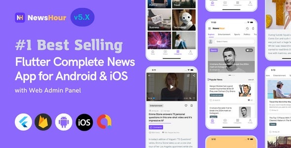 News Hour (v5.0.8) Flutter新闻应用带管理面板