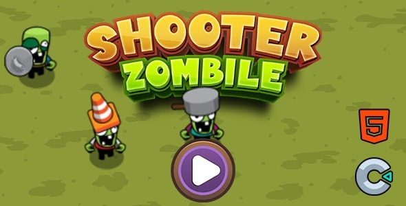 Shooter Zombile v1.0 Html5 (Construct3) - 僵尸射击HTML5游戏模板
