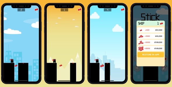 Stick Hero iOS Game SpriteKit Swift 5 (2024年3月28日) - iOS游戏开发源码