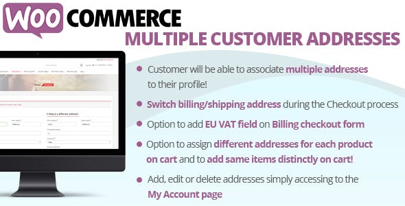 WooCommerce Multiple Customer Addresses v24.4 - WooCommerce多客户地址管理插件