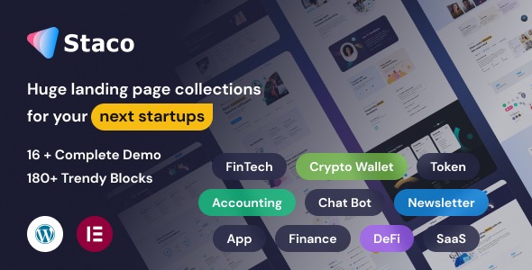 Staco v1.0 SaaS初创企业WordPress主题 - 专为SaaS创业公司设计的专业网站模板