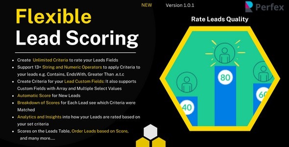 Flexible Lead Scoring and Lead Rating Module for Perfex v1.0.1 - Perfex CRM灵活的潜在客户评分和评级模块