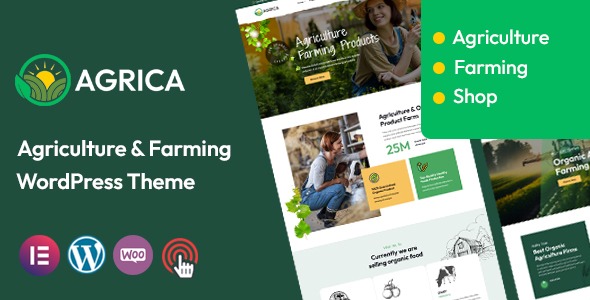 Agrica v1.0.1 农业WordPress主题 - 现代化农业网站设计