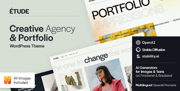 Etude v1.0 Creative Agency & Portfolio WordPress Theme - 创意机构与作品集WordPress主题