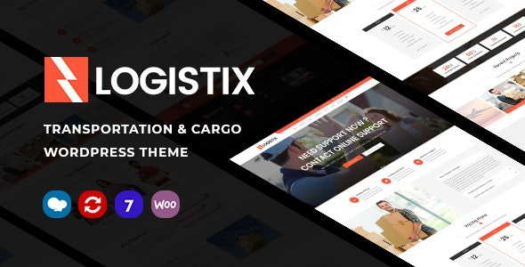 Logistix v1.28 Premium Responsive Transportation WordPress Theme - 高级响应式物流运输WordPress主题