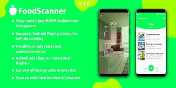 FoodScanner v1.0 食品扫描仪安卓应用 - 食品产品扫描工具