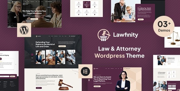 Lawfinity v1.1 法律与律师WordPress主题 - 专业法律网站设计
