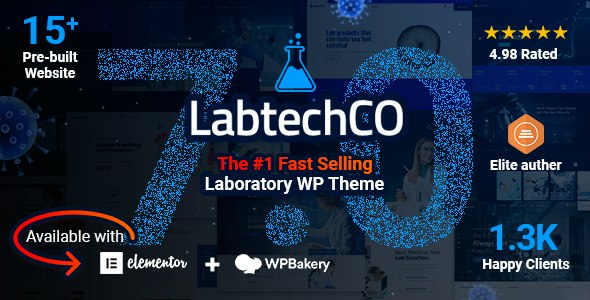 LabtechCO (v7.4) 实验室与科学研究WordPress主题
