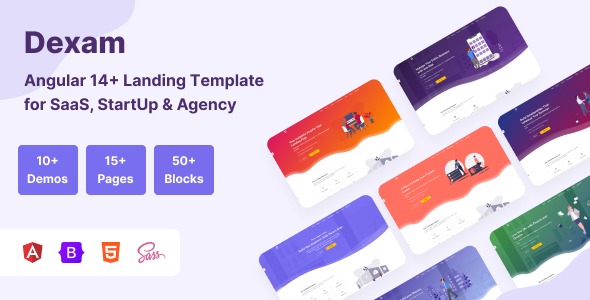 Dexam v3.0.0 Angular 14+ & Bootstrap 5 SaaS, Startup & Product Landing Page - Angular Bootstrap应用落地页模板