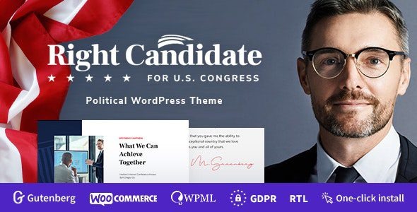Right Candidate v1.1.4 选举活动和政治WordPress主题