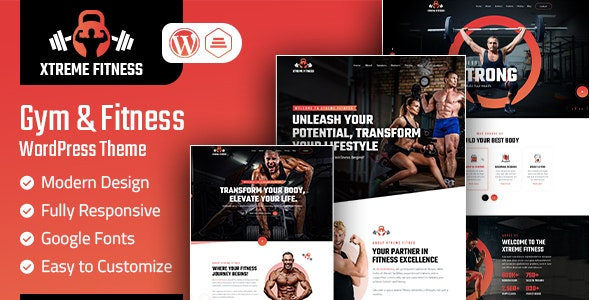 Xtreme Fitness (v1.0) Gym & Fitness WordPress Theme - 极致健身健身房与健身WordPress主题