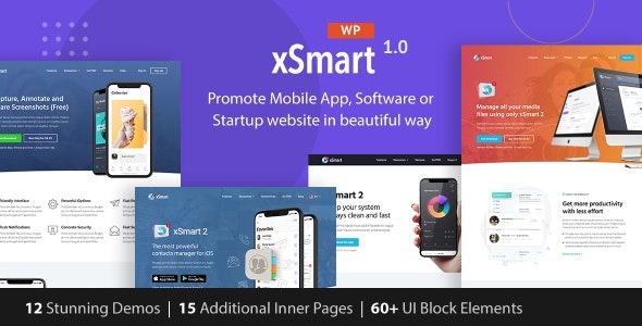 xSmart v1.2.9.4 应用着陆页WordPress主题 - 科技展示、促销营销与广告代理