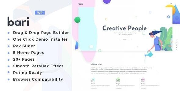 Bari v2.2 Portfolio and SEO /Digital Agency WordPress Theme - 创意作品集与SEO优化的数字机构WordPress主题