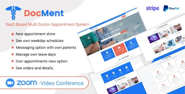 DocMent (v3.1) SaaS多医生预约系统 WordPress主题