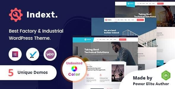 Indext (v2.3) 工业商业WordPress主题