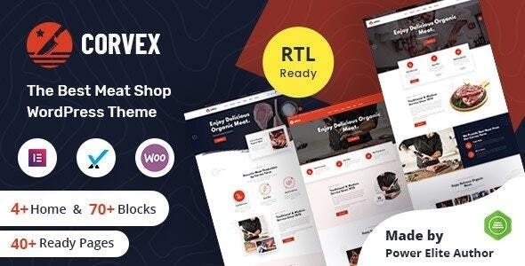 Corvex v1.0.0 Butcher & Meat Shop WordPress Theme - 专业肉类商店WordPress主题
