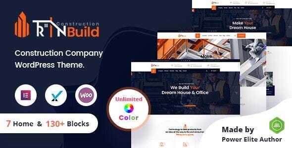 RinBuild v2.0.0 建筑公司WordPress主题 + RTL支持