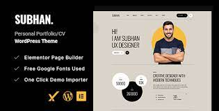 Subhan (v1.0) 个人作品集/CV WordPress主题