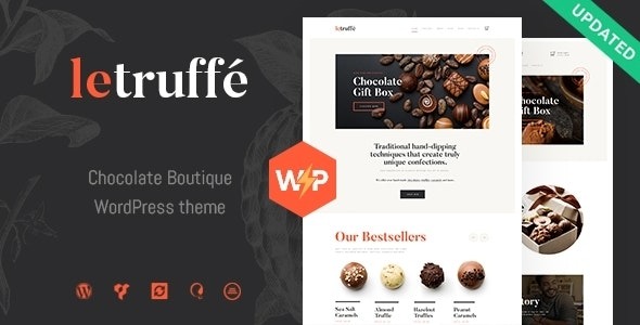 Le Truffe v1.1.7 巧克力糖果店WordPress主题 - 精美甜点与糖果商店模板