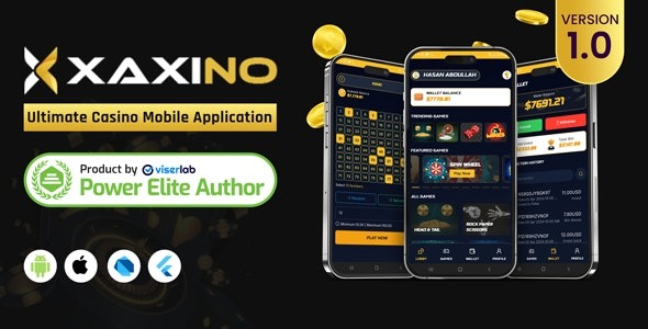 Xaxino v1.1 Ultimate Casino Mobile Application - 终极赌场移动应用解决方案