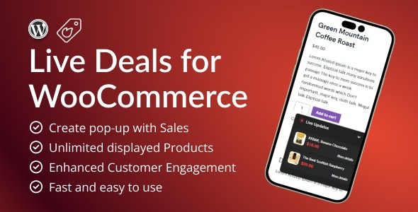 Live Deals for WooCommerce v1.0.0 - WooCommerce实时交易插件