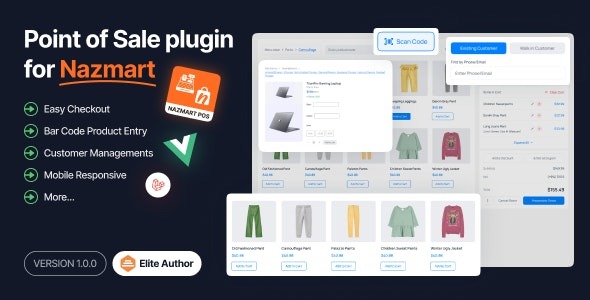 POS (Point Of Sales) Plugin v1.2.2 Nazmart 多租户电子商务平台(SAAS)销售点插件