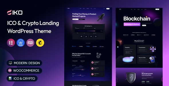 IKO (v1.0) ICO & Crypto Landing WordPress Theme - 加密货币ICO落地页WordPress主题